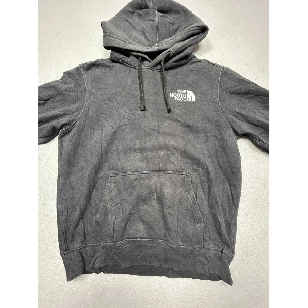 The North Face Hoodie Cotton Polyester Black Medium Mens